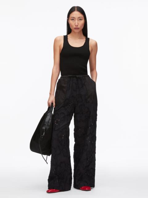 3.1 Phillip Lim Embroidered Straight Leg Pull On Pants
