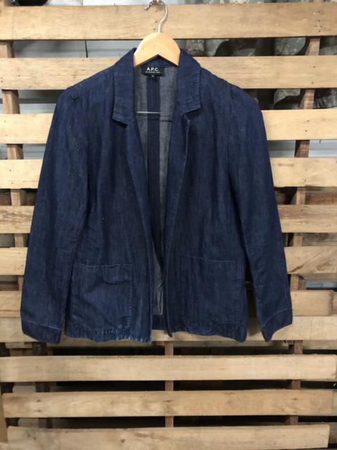 A.P.C. A.P.C Denim Buttonless suit jacket design