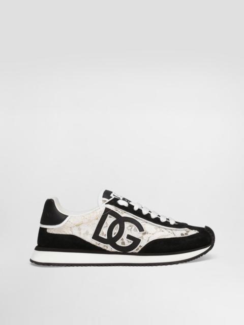 Dolce & Gabbana DG Cushion sneakers in calfskin and fabric