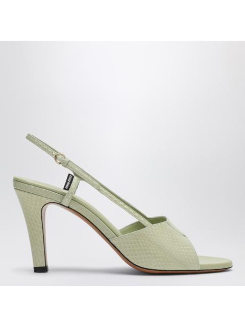 Miu Miu Miu Miu Pistachio-Colored Ayers Slingback Sandals Women