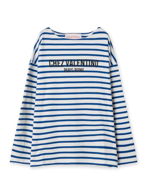 Valentino COTTON JERSEY STRIPED T-SHIRT