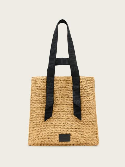 ALLSAINTS LULLAH WOVEN STRAW TOTE BAG