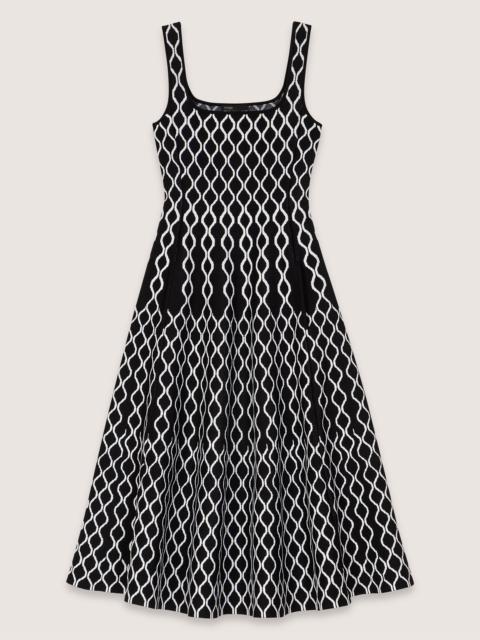 maje Jacquard knit midi dress
