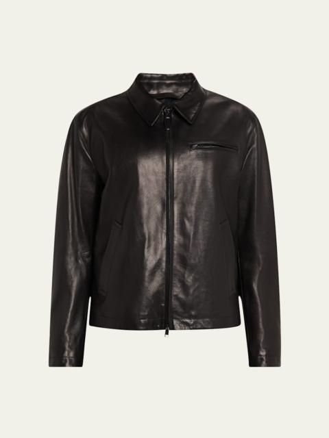Brioni Men's Leather Moto Jacket