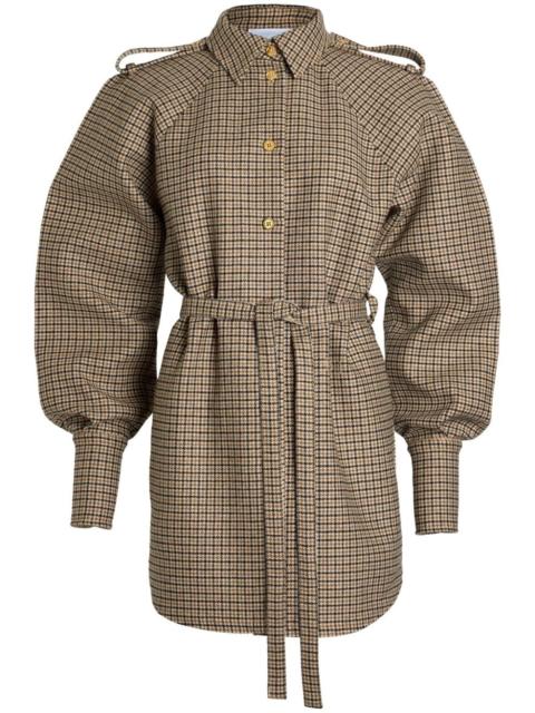 PATOU recycled-wool blend mini shirt dress