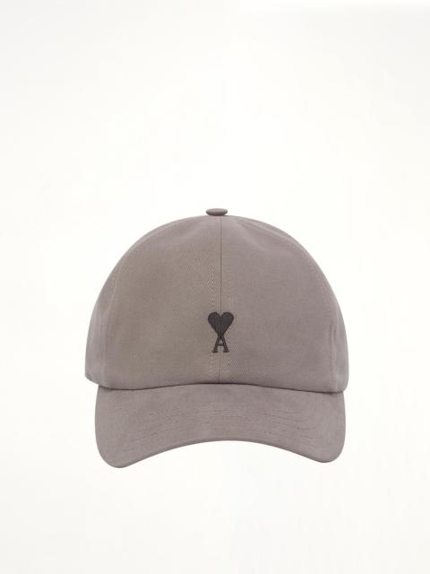 AMI Paris Black Ami De Coeur Embroidery Cap in Carbon