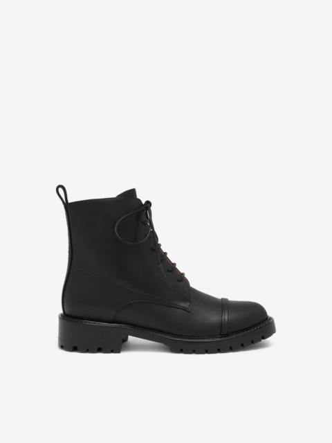 MALONE SOULIERS Miller Black Leather Combat Boots