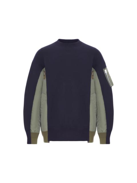 sacai SACAI Navy/Khaki Sweatshirt New & Authentic (Men's size:S;)