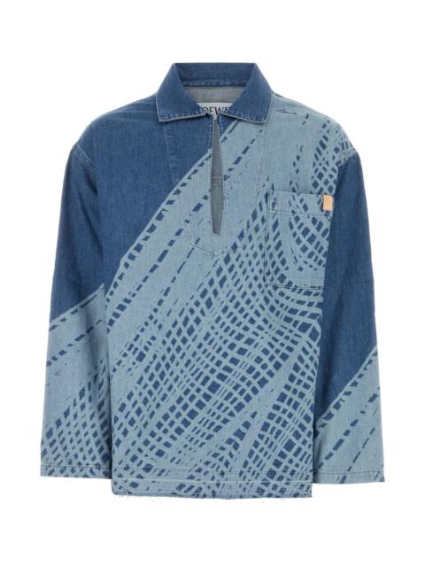 Loewe Loewe Paula's Ibiza Men Printed Denim Polo Shirt