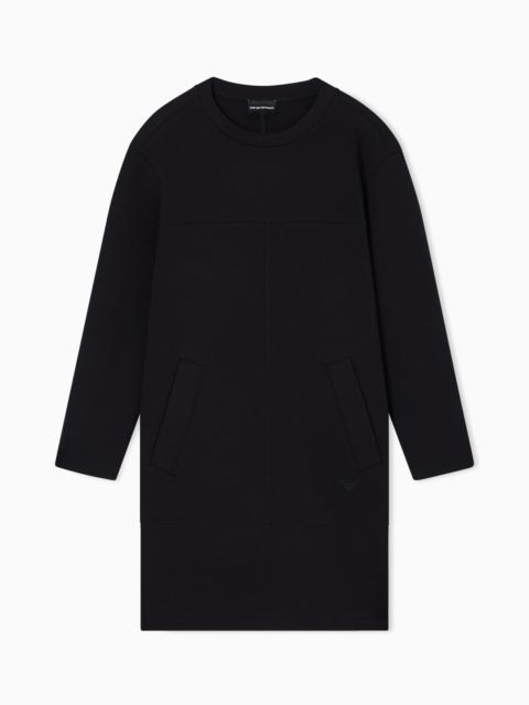 EMPORIO ARMANI DOUBLE JERSEY CREW-NECK DRESS
