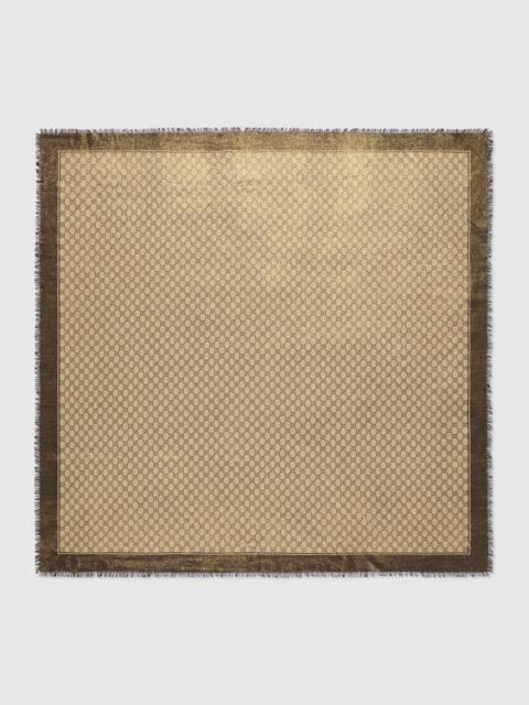 GUCCI Shiny GG wool jacquard shawl