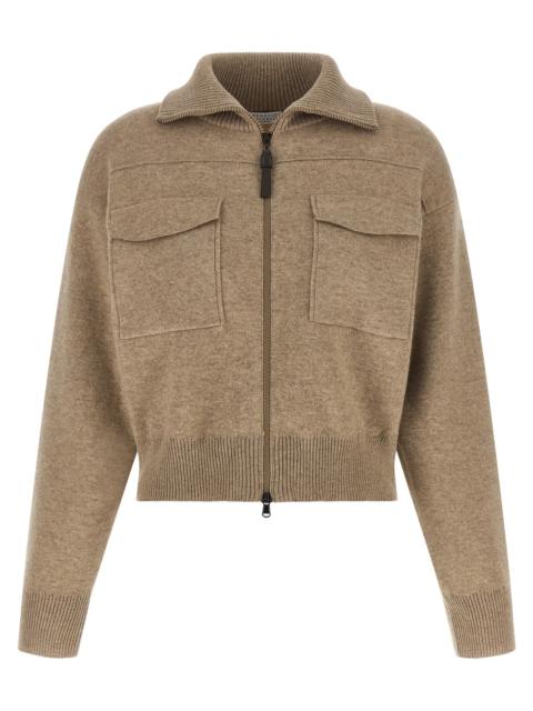 Brunello Cucinelli Brunello Cucinelli Women 'Shiny Zipper Pull' Wool Cardigan