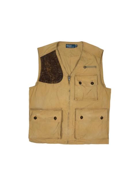 Other Designers Polo Ralph Lauren - 1990’s Polo Ralph Laurent Leather Patch Hunting Vest