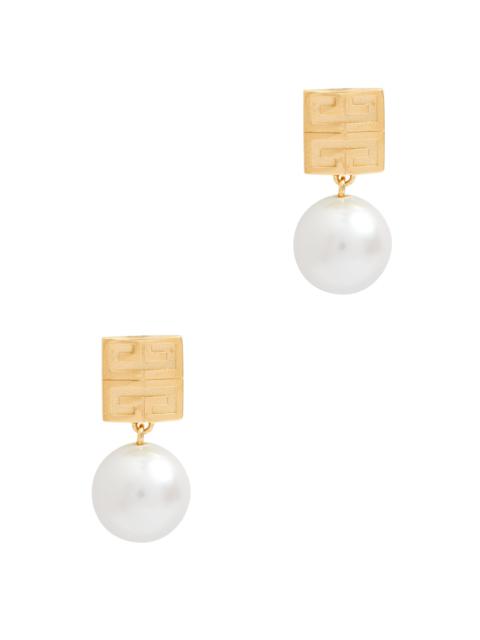 4G-engraved drop earrings