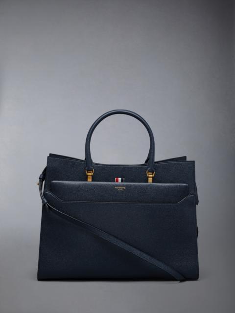 Thom Browne Pebble Grain Leather Large Duet Tote