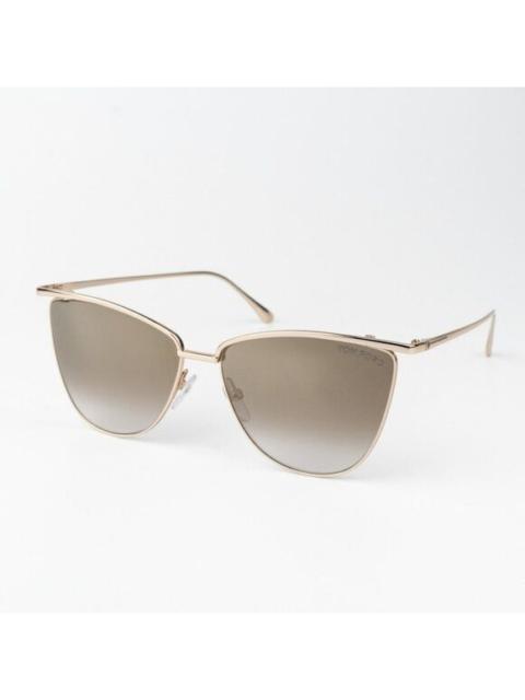TOM FORD Tom Ford Women Sunglasses Gold Mirror Brown Cat Eye VERONICA FT0684 28G