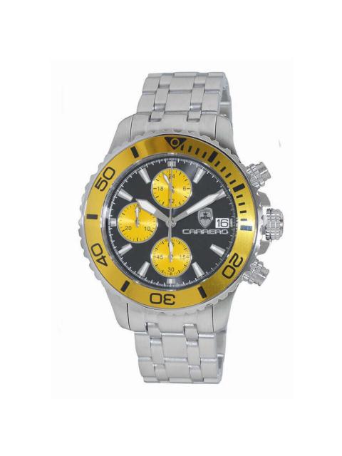 Other Designers Torino Carrero Time Bold - Cx2 Chronograph Yellow Dial Men's Watch C1S3735YL