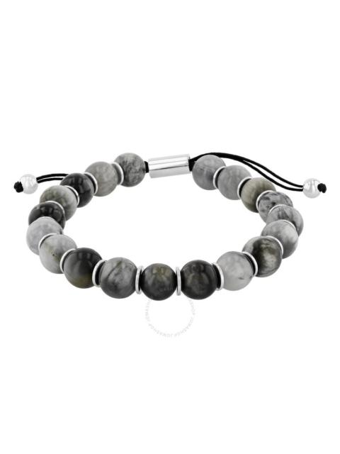 Other Designers Robert Alton Men's Gray Tiger Eye Bead Bolo Bracelet