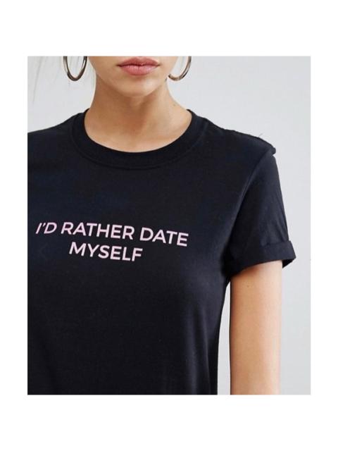 Other Designers ASOS x Adolescent Clothing “I’d Rather Date Myself” Boyfriend Tee