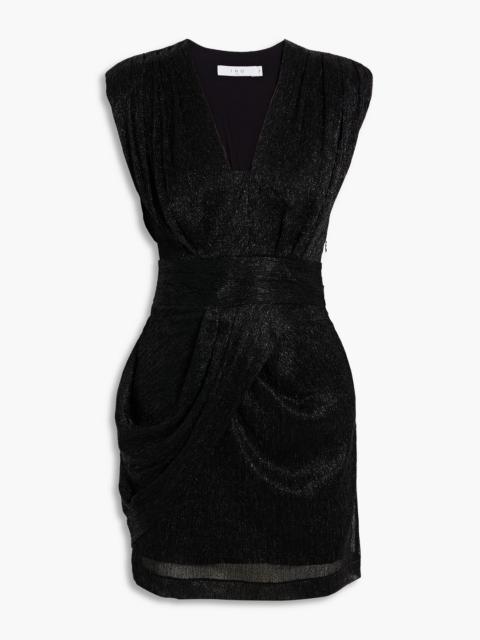 Other Designers Niara draped metallic woven mini dress