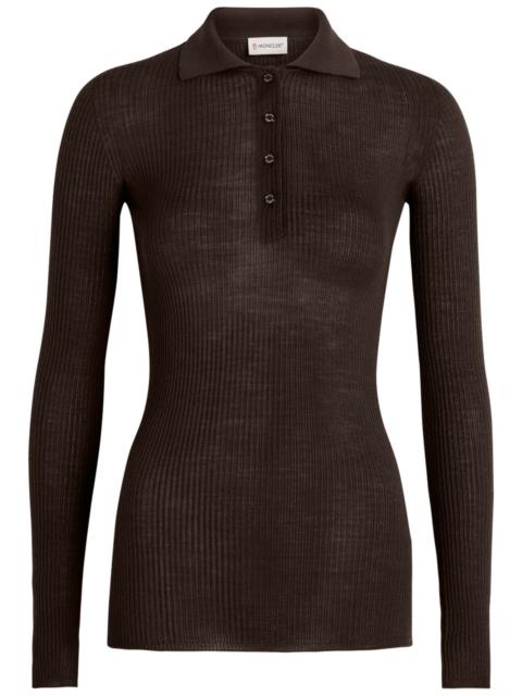 Moncler Moncler Ribbed Wool Polo top