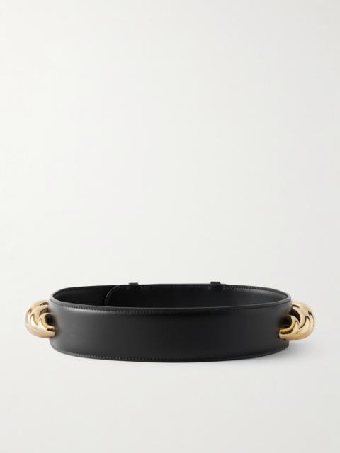 Alaïa Gold-tone Embellished Leather Belt