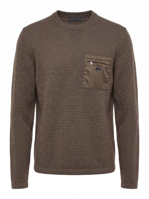 Prada Prada Men Sweater With Re-Nylon Detail