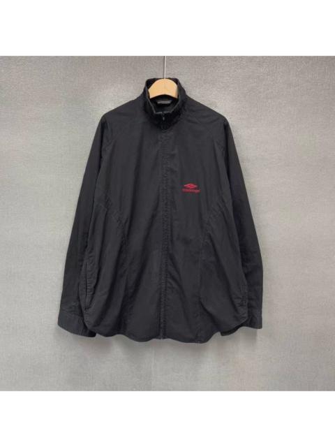 BALENCIAGA Balenciaga 3B Embroidered Washed Distressed Windbreaker Jacket