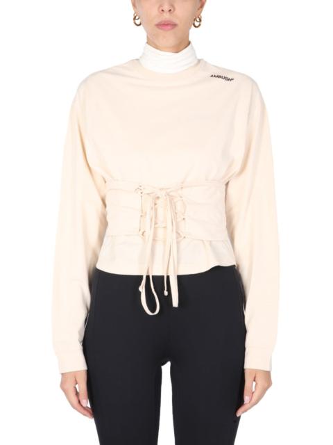 Ambush Ambush Women T-Shirt With Corset Belt