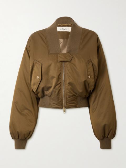 Chloé Cropped Shell Bomber Jacket