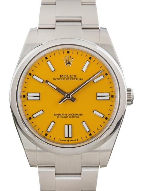 ROLEX Rolex Oyster Perpetual 41 Yellow Dial 124300 Stainless Steel