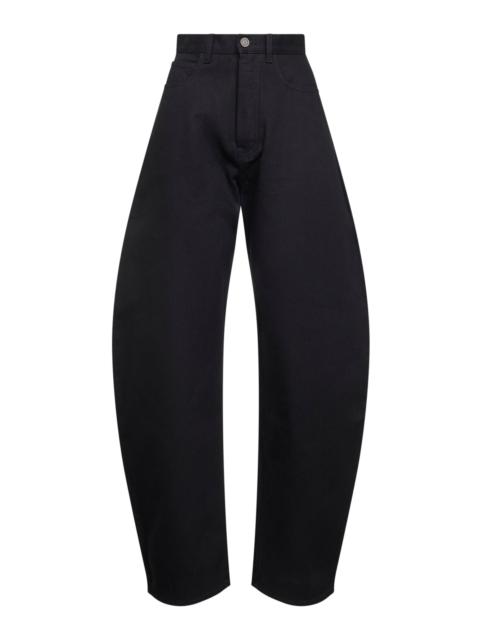Alaïa Black denim rounded jeans