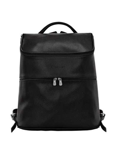 Longchamp Le Foulonné Backpack Black - Leather