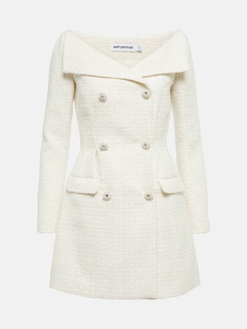 self-portrait Bouclé minidress