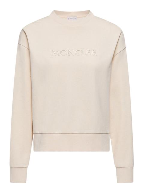 Moncler Moncler Women Cotton Sweatshirt With Embroidered Logo