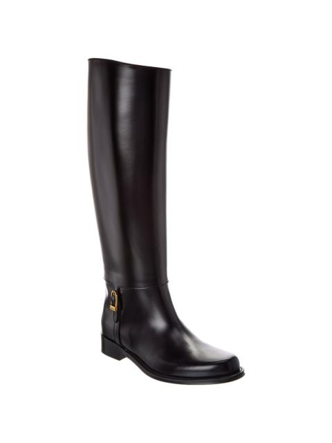 SAINT LAURENT Saint Laurent Julia Leather Knee-High Boot