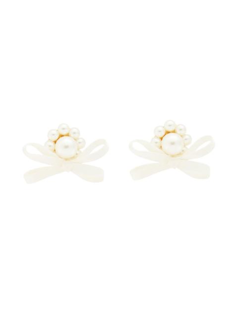 Simone Rocha Simone Rocha Petite Bow Crystal-embellished Stud Earrings