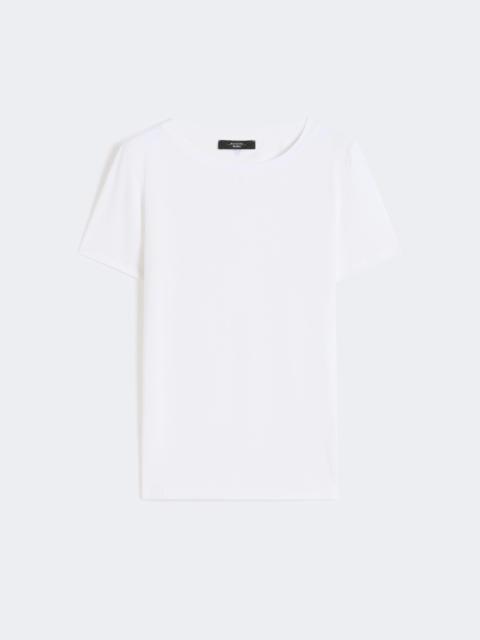 WEEKEND Max Mara Basic cotton jersey T-shirt - WHITE