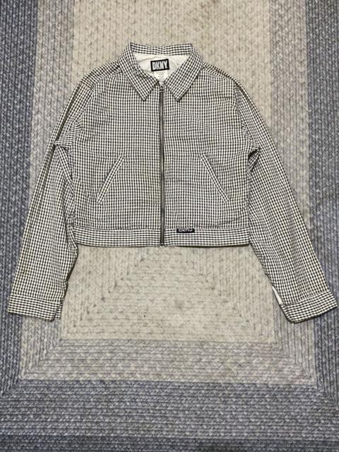 VINTAGE 90s DKNY CROPPED PLAID JACKET