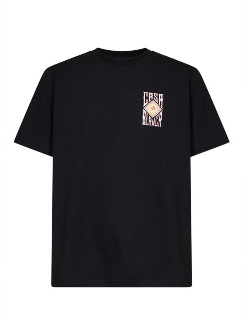 CASABLANCA Casablanca Men Black Jersey Hermons Mirage Printed T-Shirt