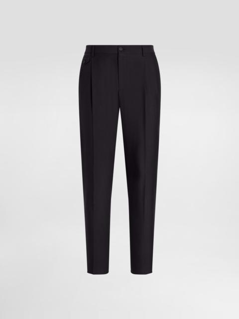 Dolce & Gabbana Silk and gabardine trousers