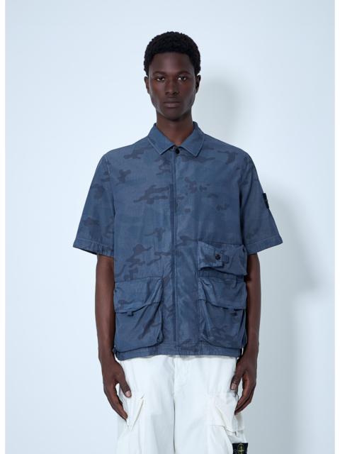 Stone Island Stone Island Men Short-Sleeve Overshirt With Flap Pockets