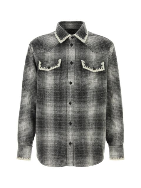 Golden Goose Embroidered flannel shirt