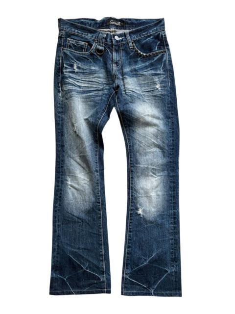 Other Designers Japanese Brand - Vintage Cavaria mudwash studded flared distressed jeans