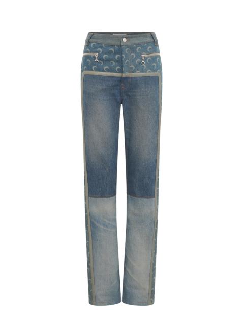 Marine Serre Regenerated Denim Jeans