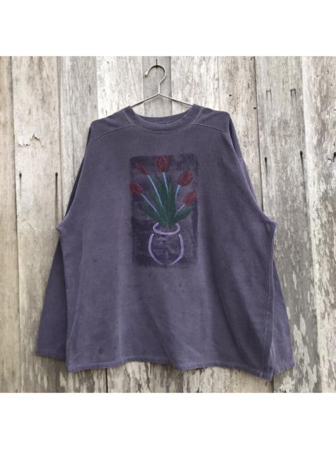 Other Designers Vintage - Vintage Flash Avarti Flower Pop Art Crewneck Sweatshirt