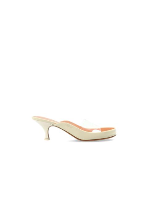 Chloé Chloe Junie Beige Heeled Mules New & Authentic (Women's size