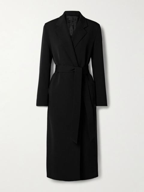 NILI LOTAN Bobby belted twill coat Black