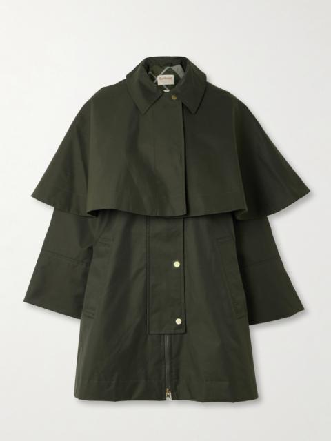 Barbour Fia Cape-effect Cotton-blend Twill Jacket