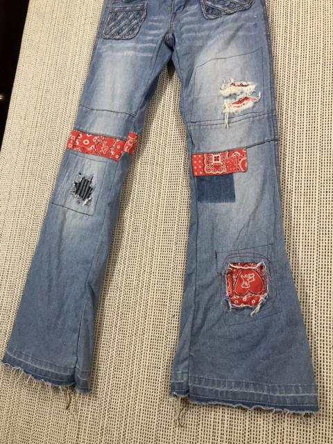 Other Designers Japanese Brand - ‼️JAPANASE BRAND BOOTCUT DENIM CUSTOM BANDANA PATCH‼️